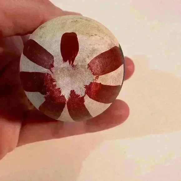 Egg Shaped Wooden America Santa Ornament Hand Painted - Approx 2.5” - Picture 5 of 5